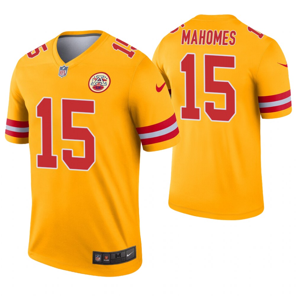 Men Kansas City Chiefs #15 Mahomes yellow Nike Limited NFL Jersey->kansas city chiefs->NFL Jersey